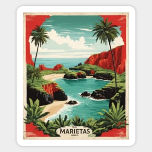 Islas Marietas Mexico Vintage Poster Tourism Sticker